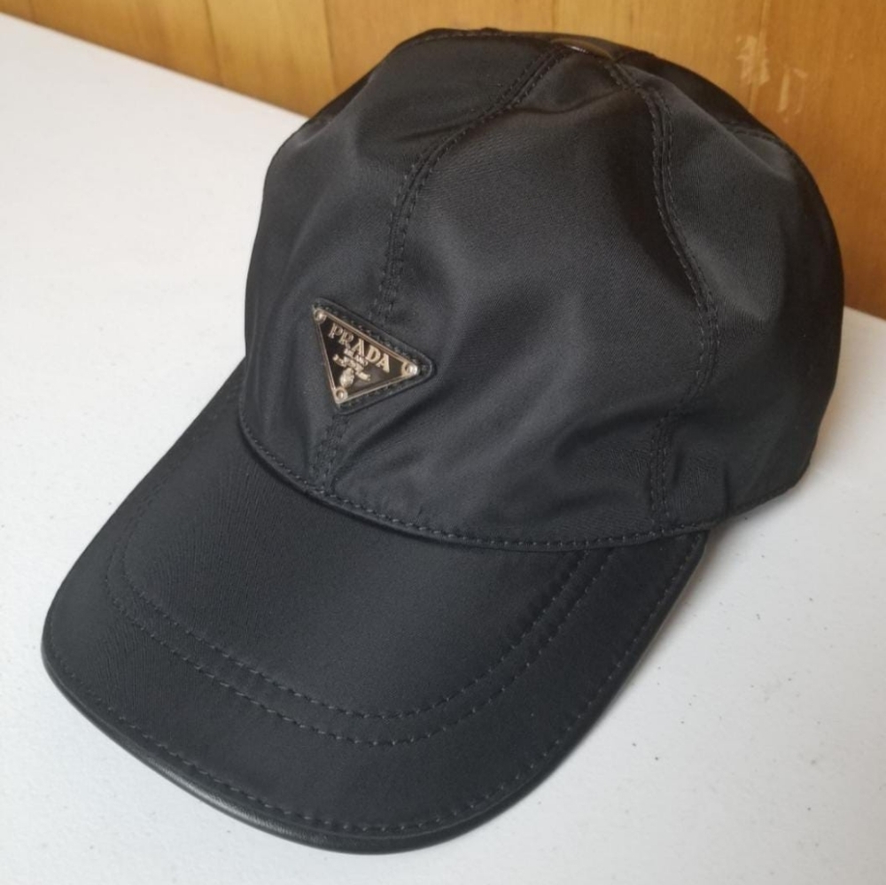 Women's black Prada summer hat